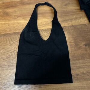 Out From Under Ribbed Halter Crop